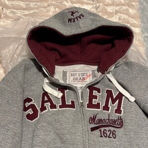 Bay State Gear Gray and Maroon Salem Hoodie